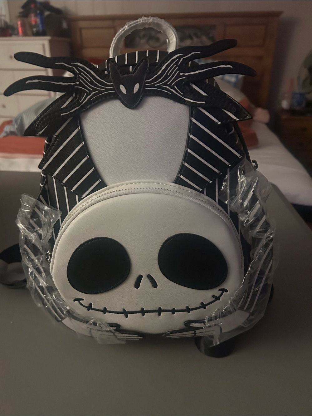 Loungefly Jack Skellington Black and White Mini Backpack